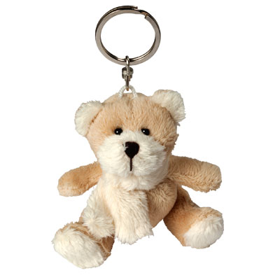 plush keychain bear with scarf