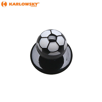 Buttons - football - black with football