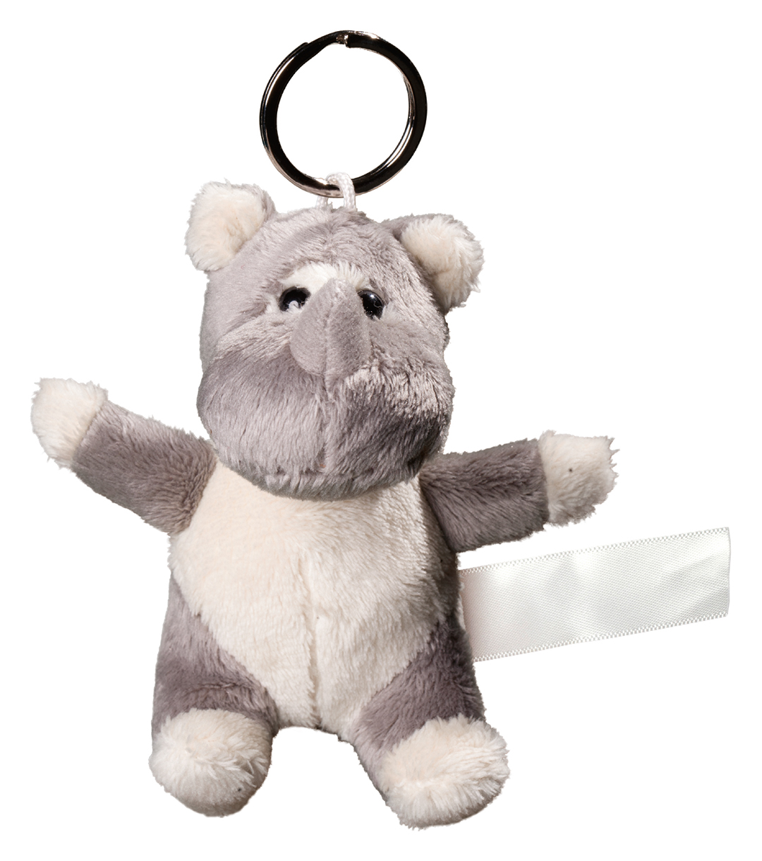 plush keychain rhino