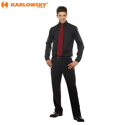 Mens long sleeve shirt - Taylor - black