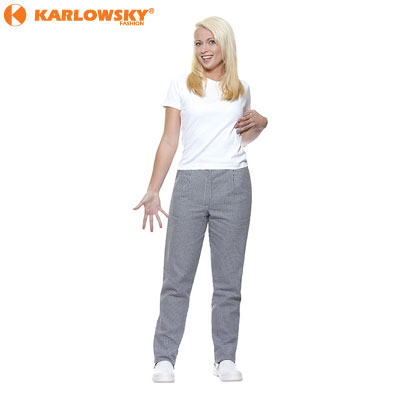 Ladies trousers - ANNEMARIE - black/white, Pepita