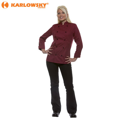 Ladies chef jacket - AGATHE - bordeaux