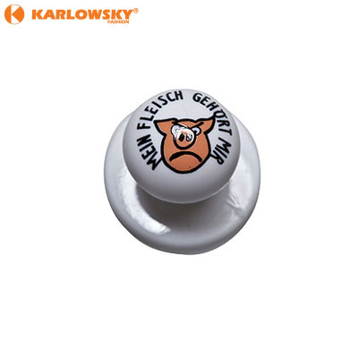Buttons - vegetarian - white Mein Fleisch geh?rt mir