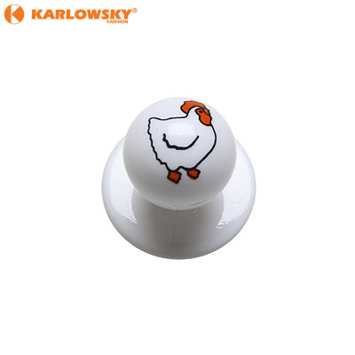 Buttons - Chicken - white with chicken
