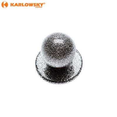 Buttons - glitter - silver glitter