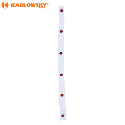 Buttons strip - 6-hole - white