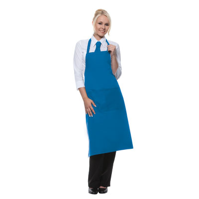 Bib-Apron Denmark, azure blue, 75x60cm