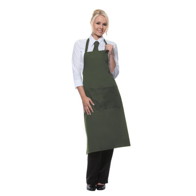 Bib-Apron Denmark, olive green, 75x60cm